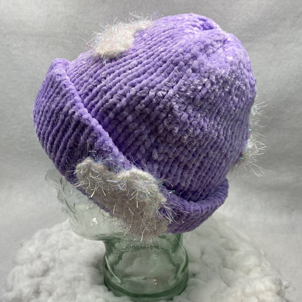 Plasma Beamz Chenille Knit & Crochet Cloud Beanie